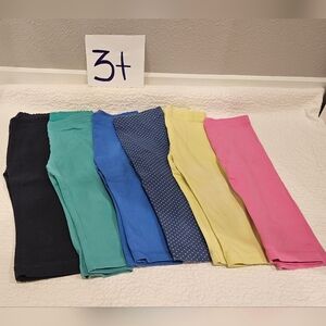 6 Pairs Tea Collections Capris Size 3t
